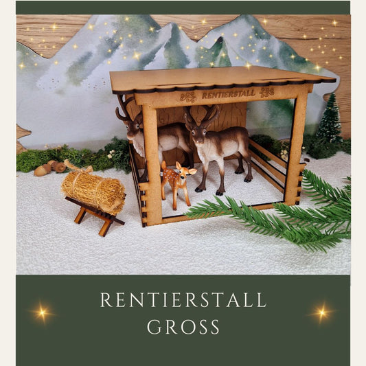 Rentierstall Groß - Bausatz