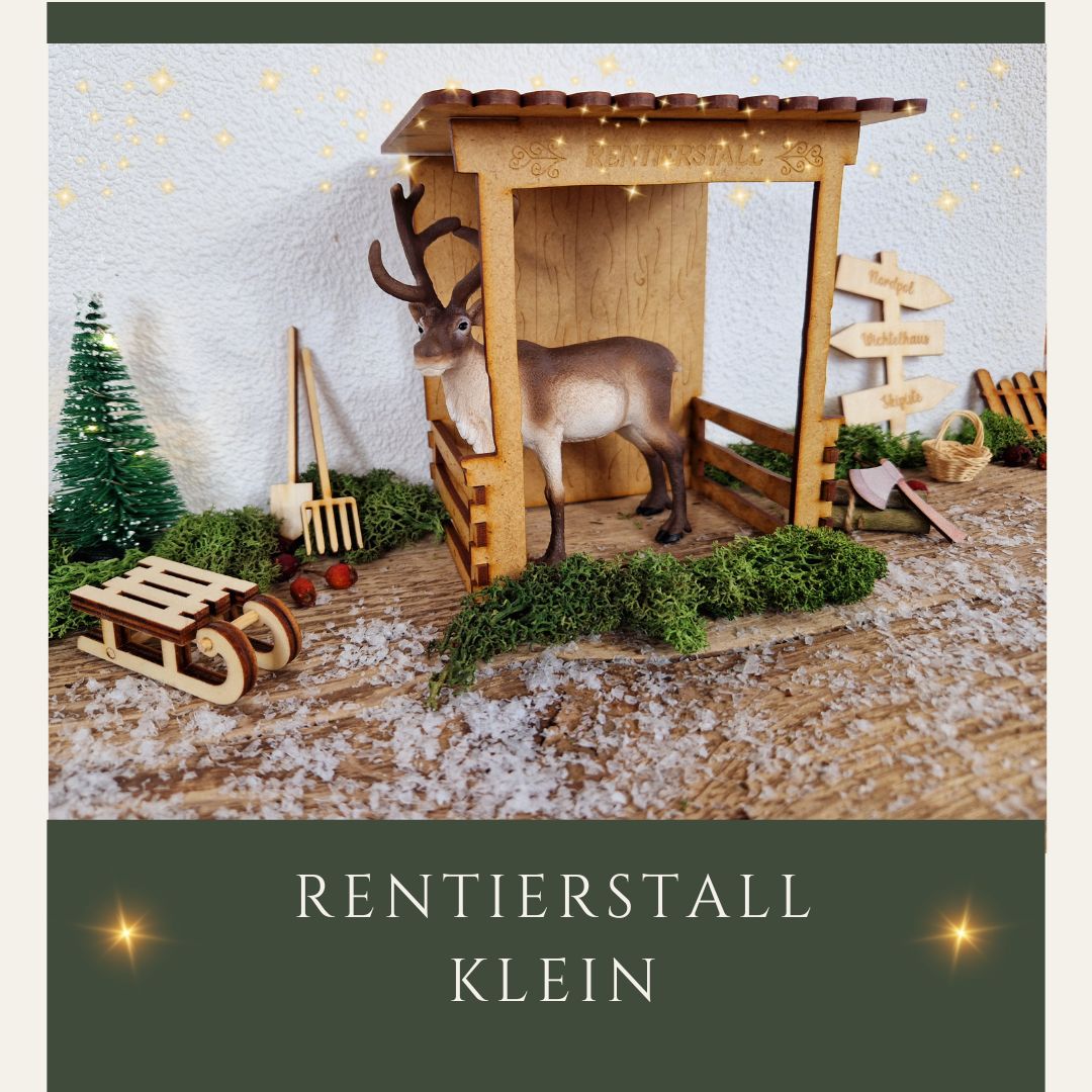 Rentierstall mit Rentier