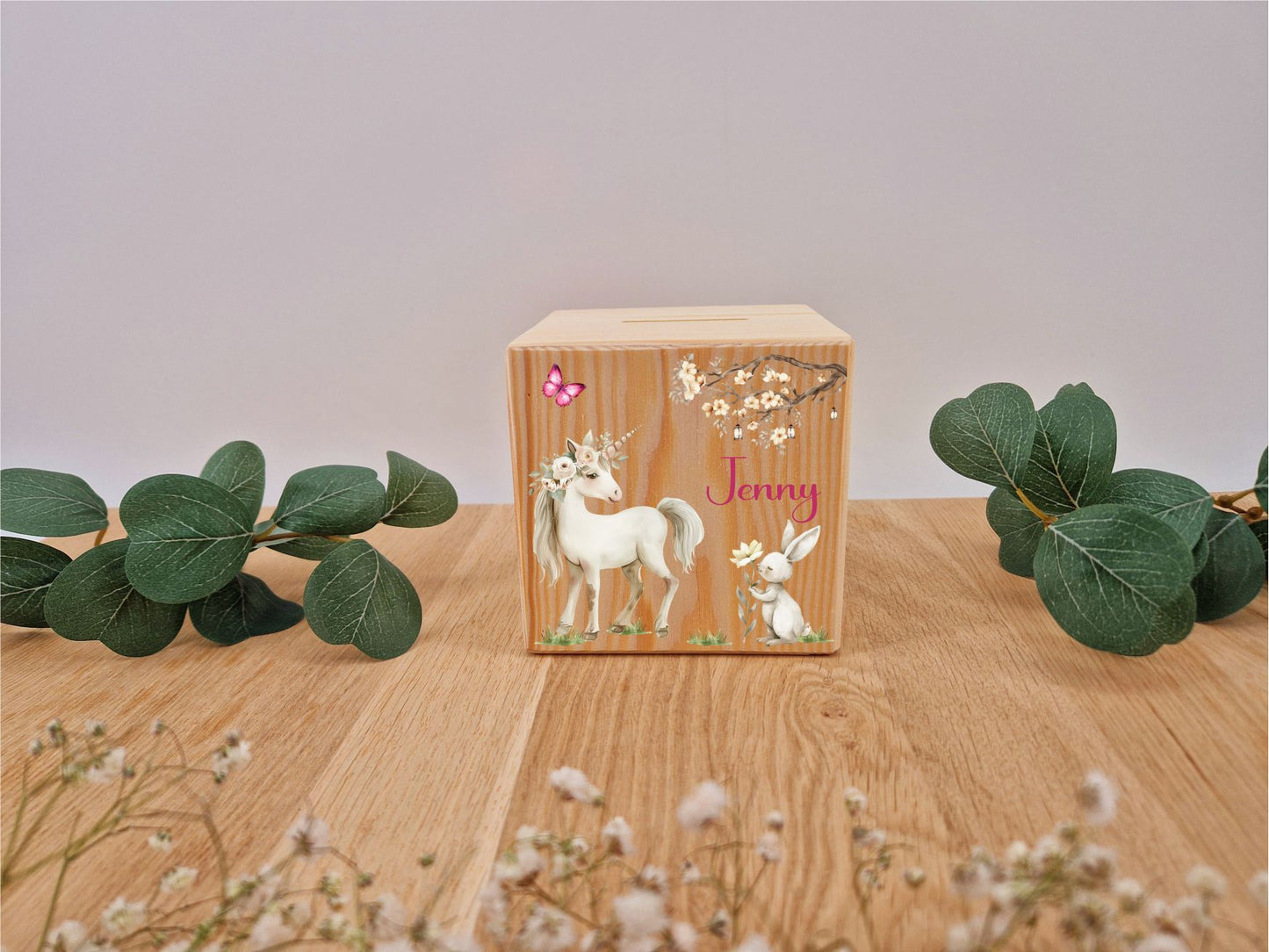 Spardose - Einhorn und Hase