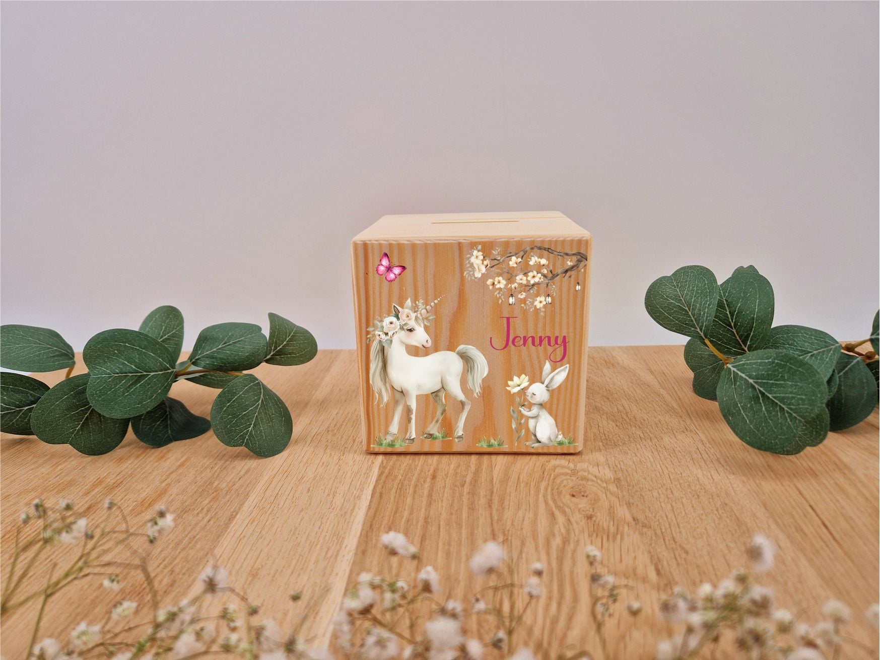 Spardose - Einhorn und Hase