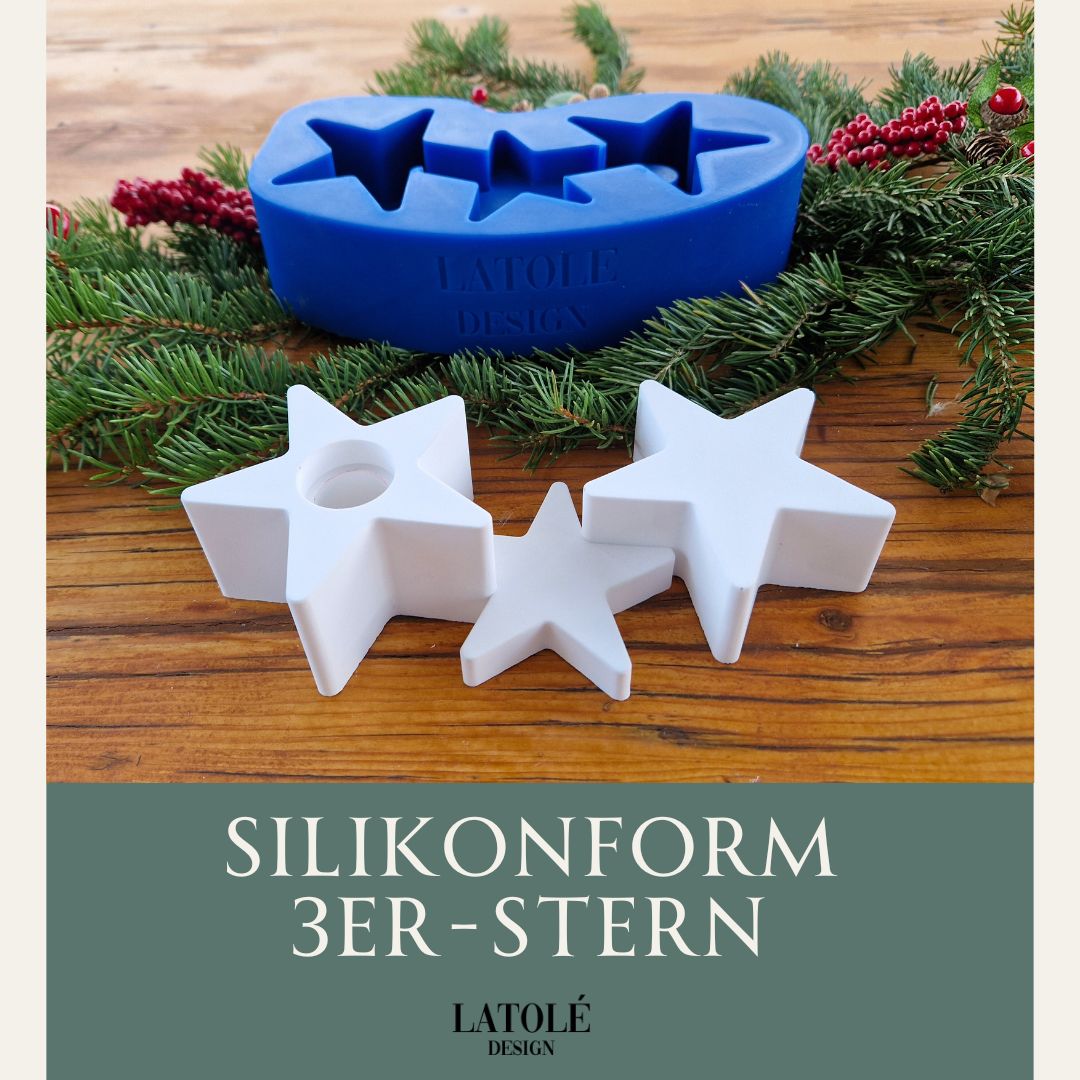 Silikonform - 3 Sterne