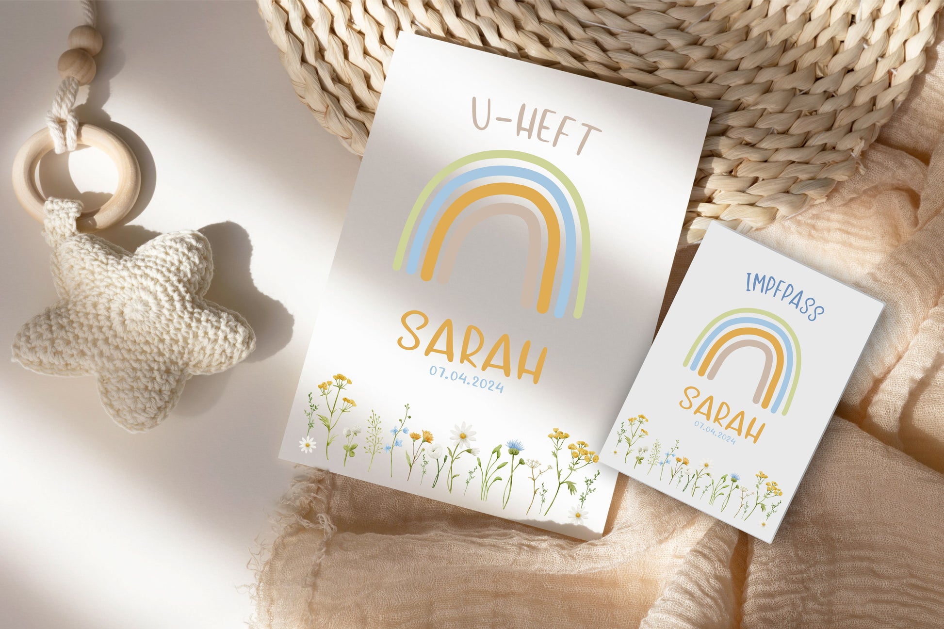 U Helft Hülle - Regenbogen und Name