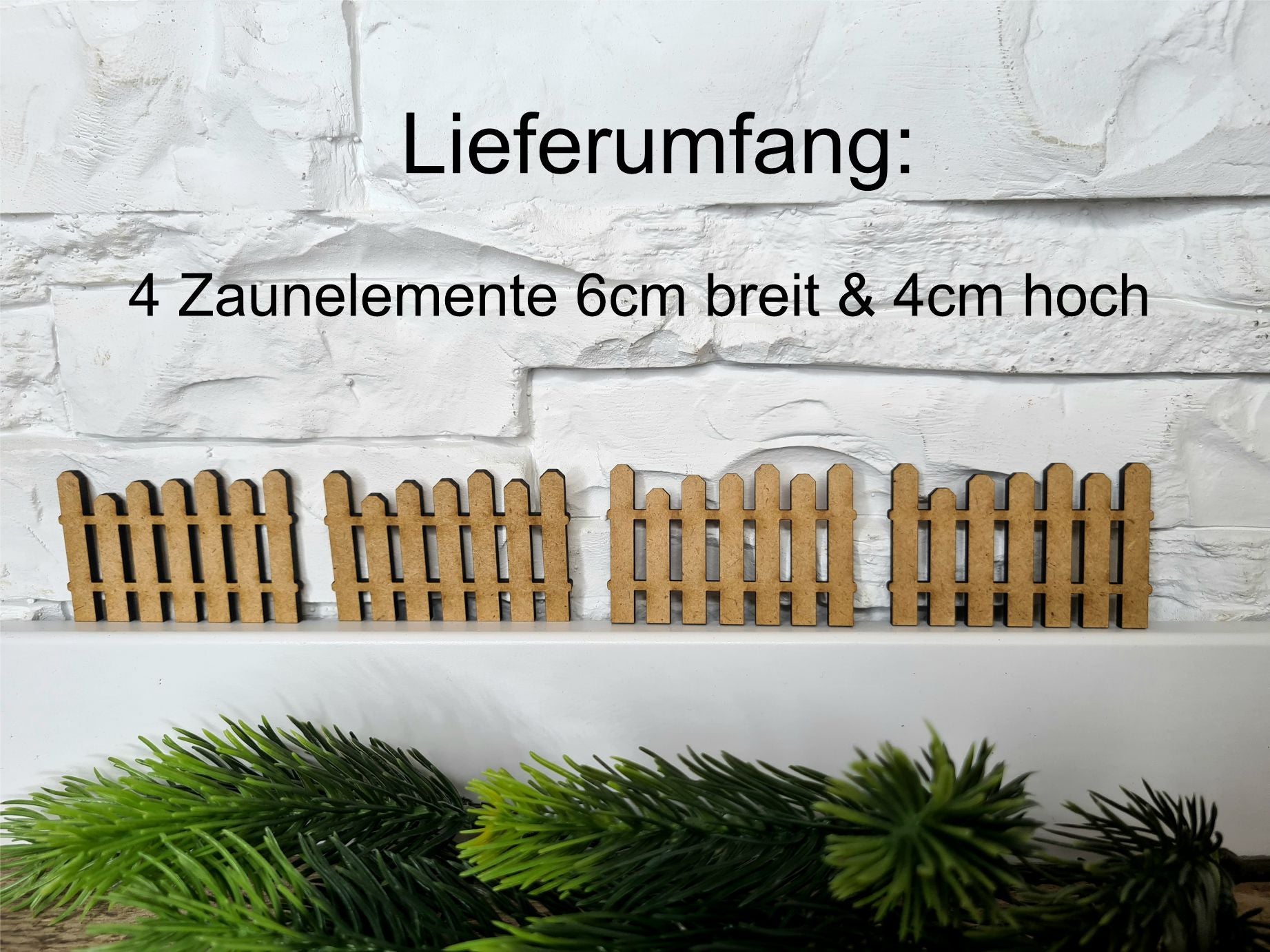 Zaun Elemente - braun - Holz