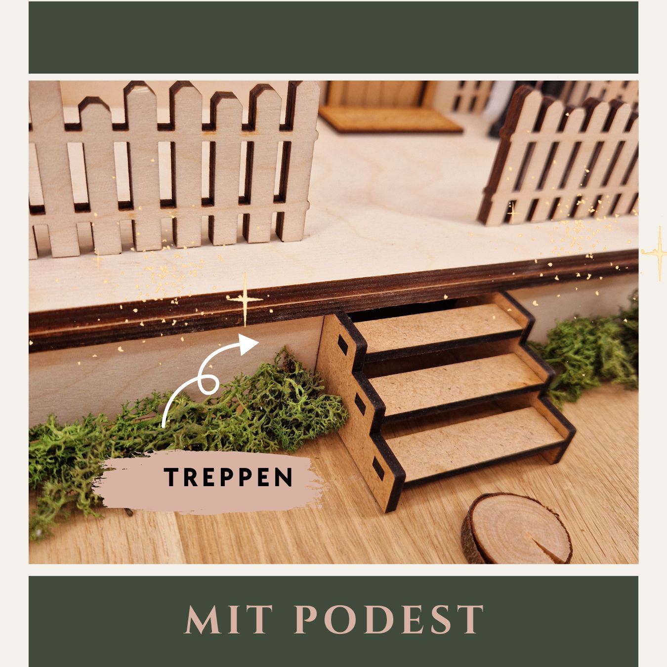 Wichtelhaus Tomte - Treppenansicht