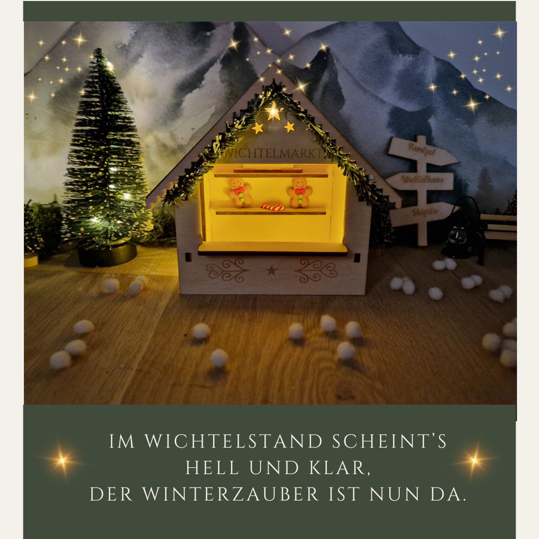 Wichtel Markt beleuchtet