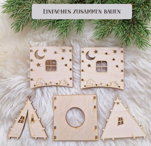 Wichtelzelt in Einzelteilen