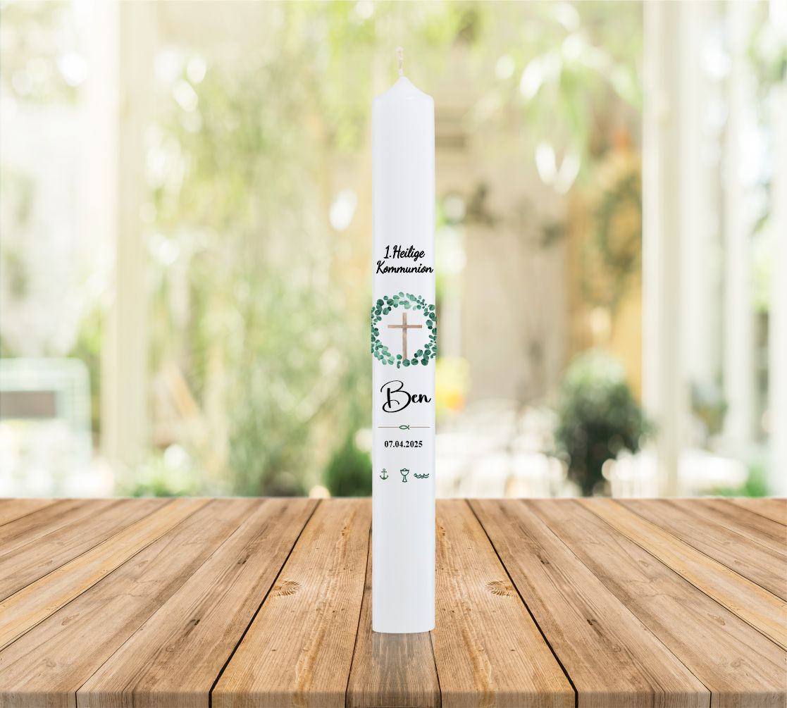 Kommunionskerze personalisiert