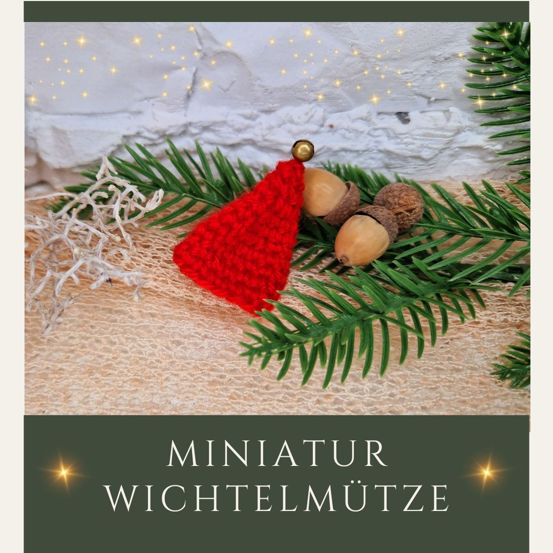 Wichtelmütze, gehäkelt, rot