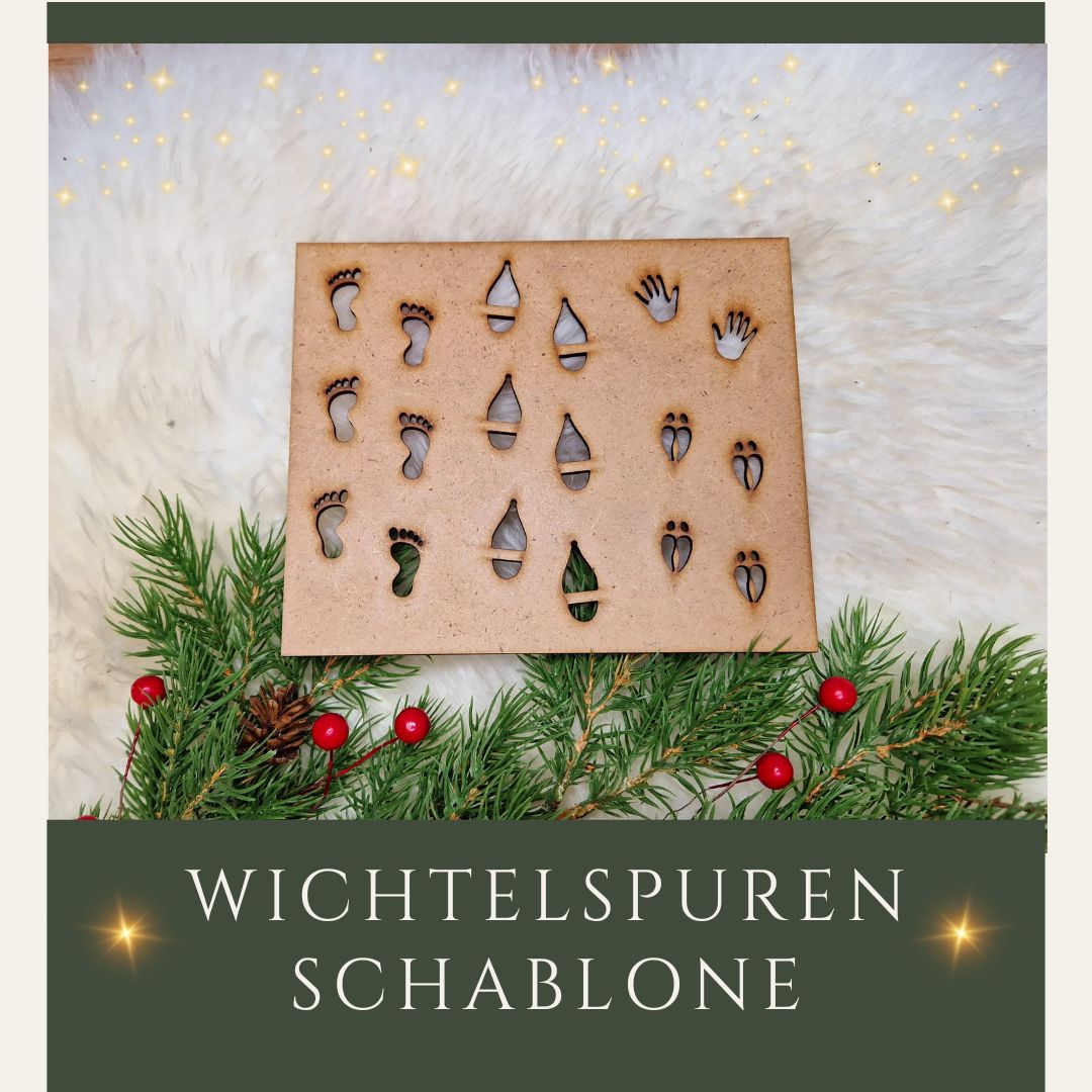 Wichtelspuren Schablone
