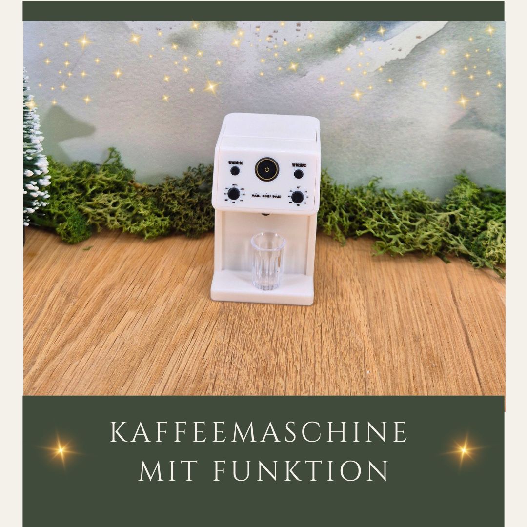 Miniatur-Kaffeemaschine mit Funktion