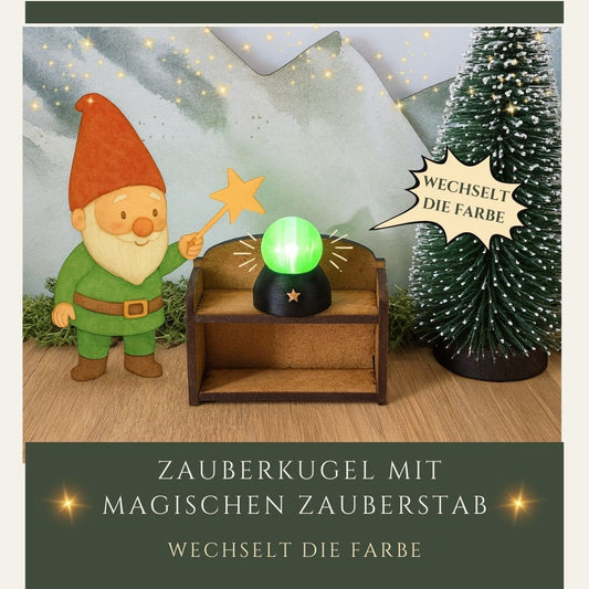 Zauberkugel mit leuchtender Funktion & Zauberstab