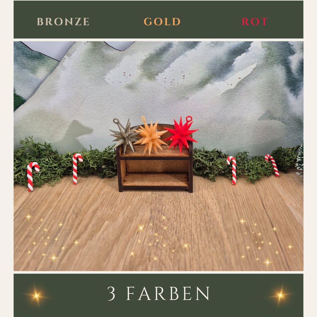 Miniatur Weihnachtstern in 3 Farben