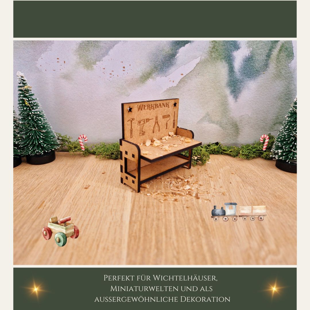 Werkbank Miniatur  Späne
