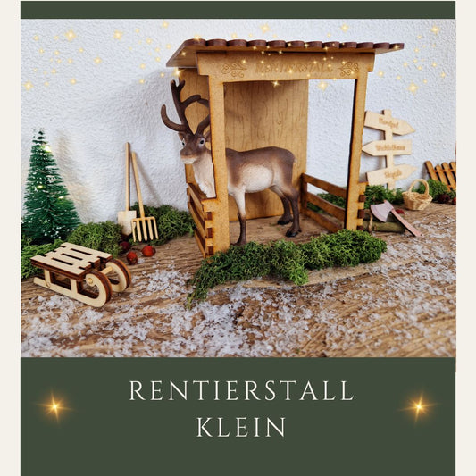 Rentierstall mit Rentier