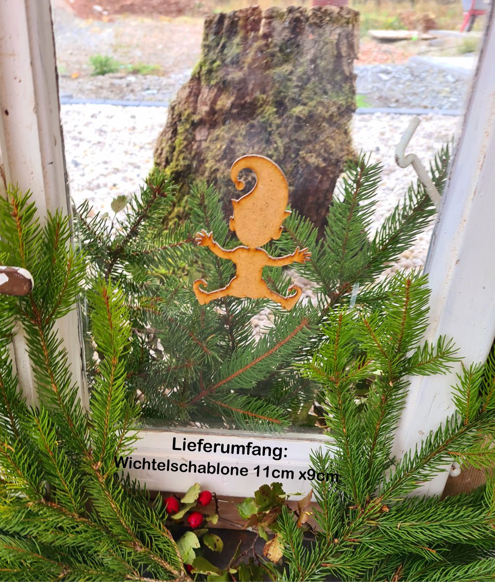 Wichtelstreich Wichtel Schablone
