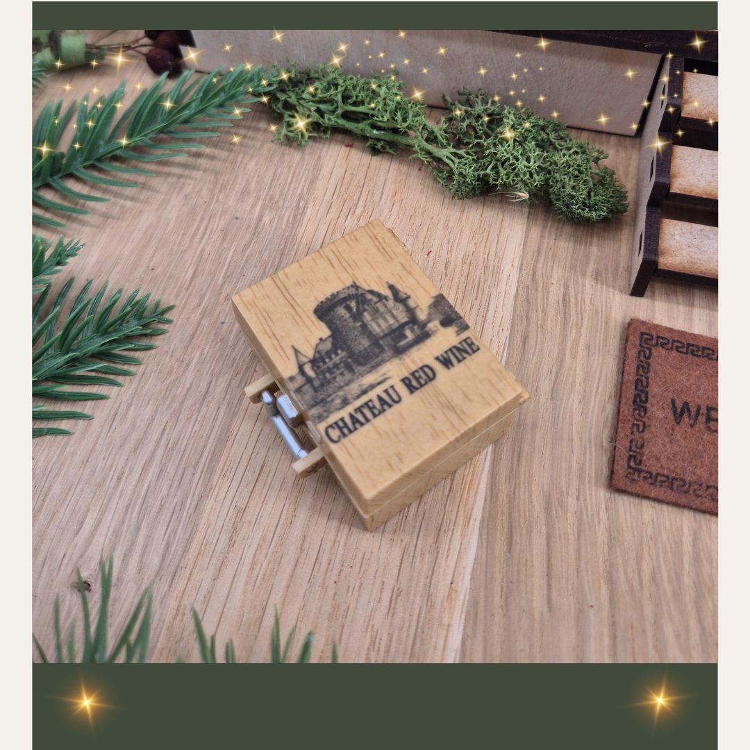 Miniatur-Weinbox im Koffer – Edles Wichtel-Zubehör