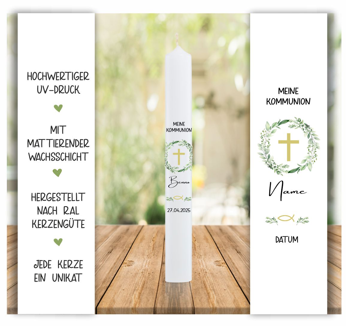Kommunionkerze - Modell 28